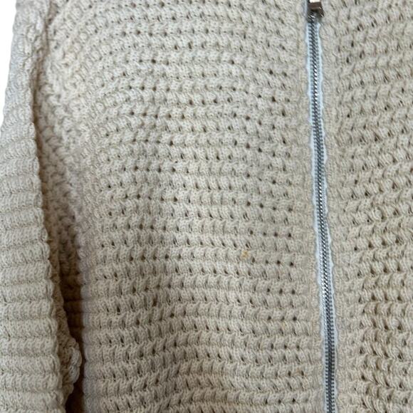 DKNY Men's 100% Merino Wool Full Zip Cardigan Sweater Beige Size XL - Picture 11 of 11